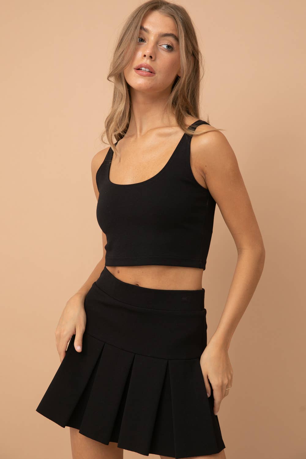 SUPER STRETCHY PONTE MINI TENNIS SKIRT(ST#FRSK1126N)