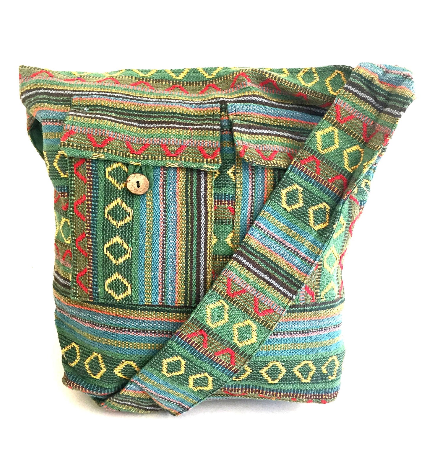 Large Shoulder Tote Bag Boho Hippie Casual Tote Ikat Designs
