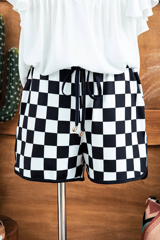 Wander & Win: Checkerboard Boho Shorts