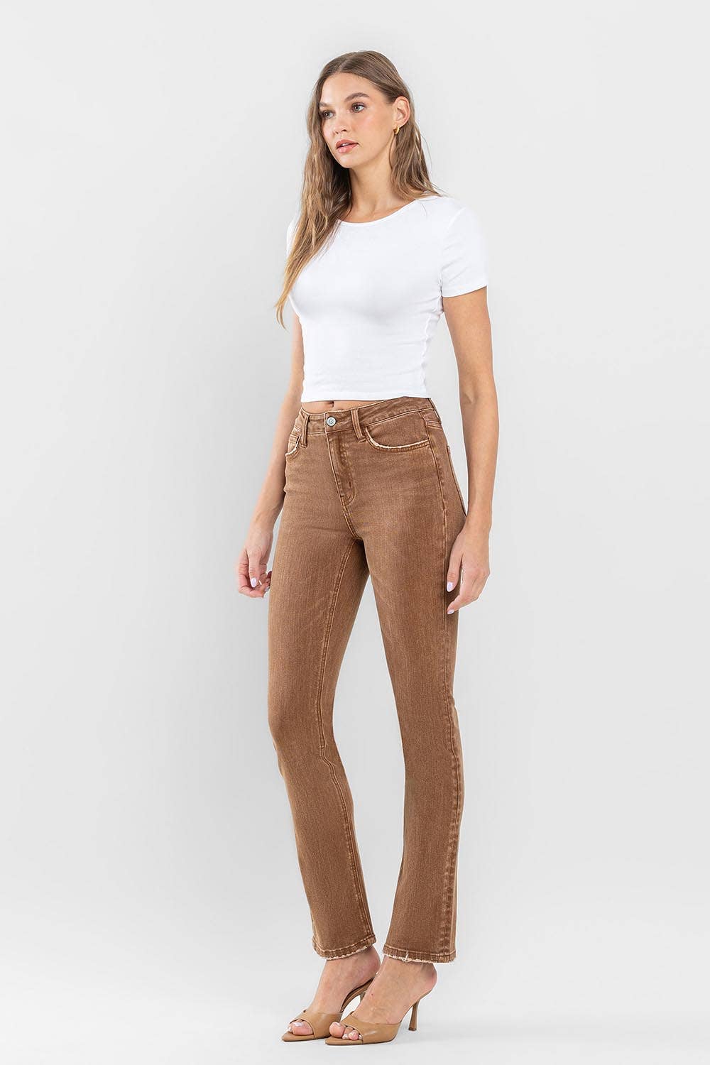HIGH RISE SLIM STRAIGHT JEANS F5516TOF