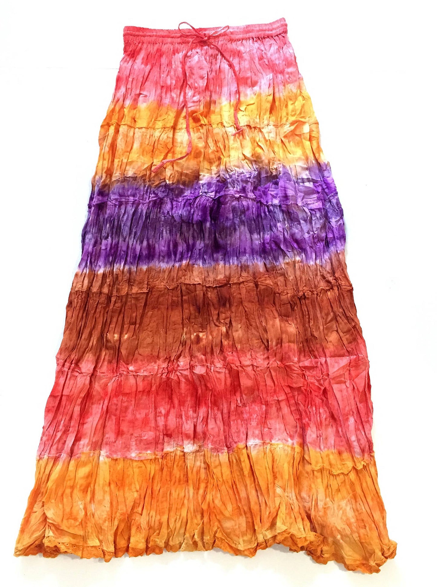 Women's Hippie Bohemian GypsyTie Dye Long Skirt - Assorted