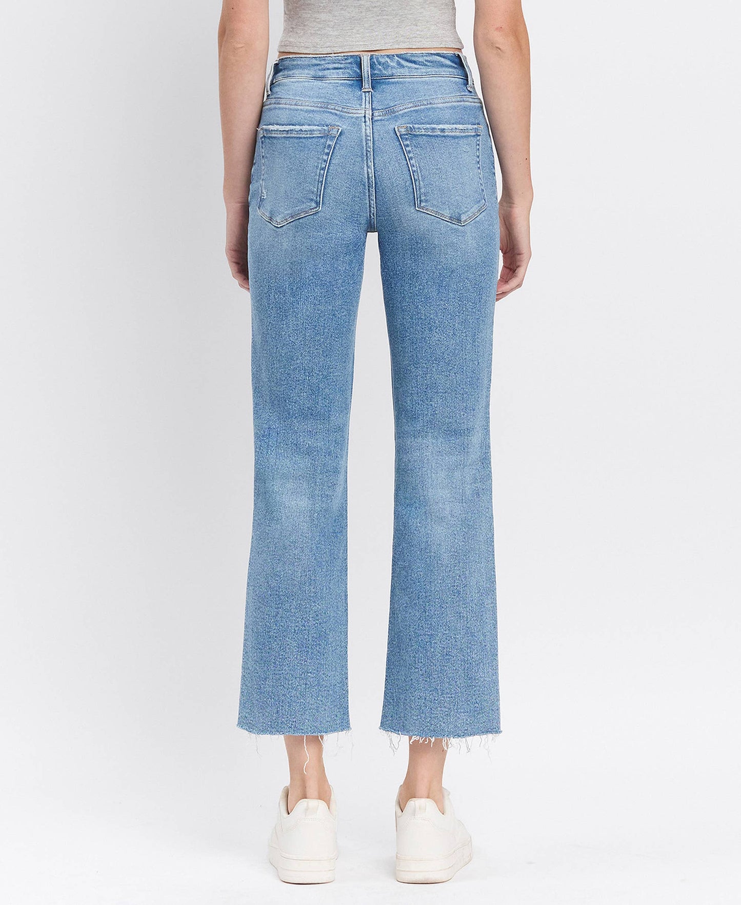 HIGH RISE ANKLE STRAIGHT JEANS F5866