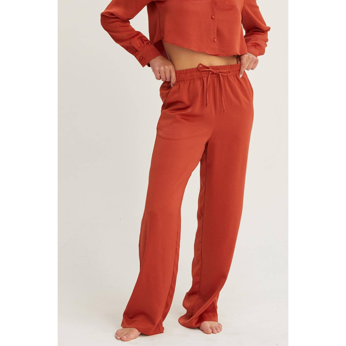 DZ24F305-RELAXED DRAWSTRING WAIST PANTS