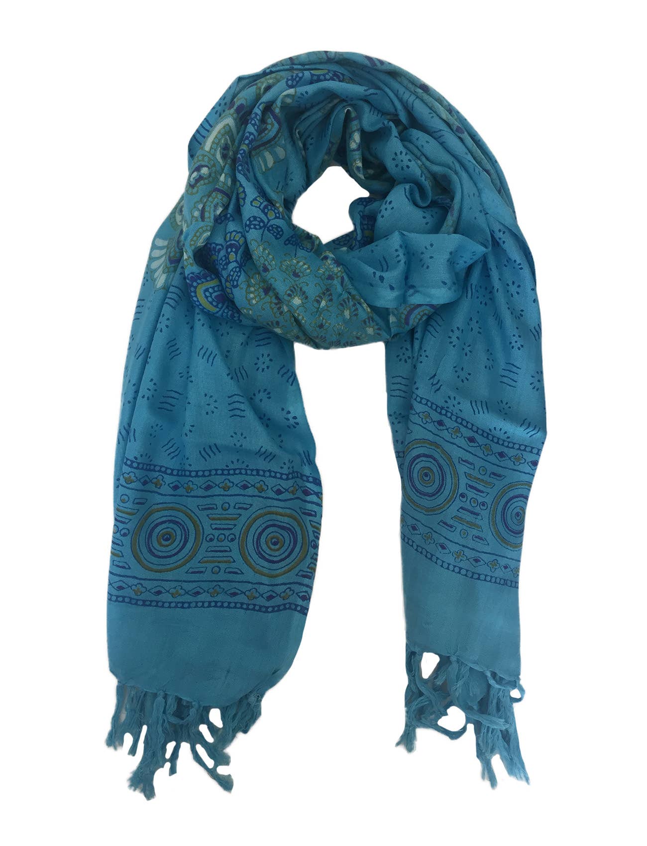 Block Printed Mandala Sarong Beach Cover Up Wrap Blanket