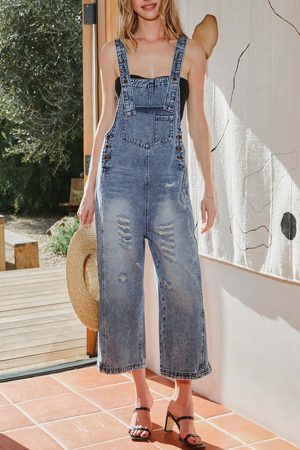 Rugged Chic Denim Overalls