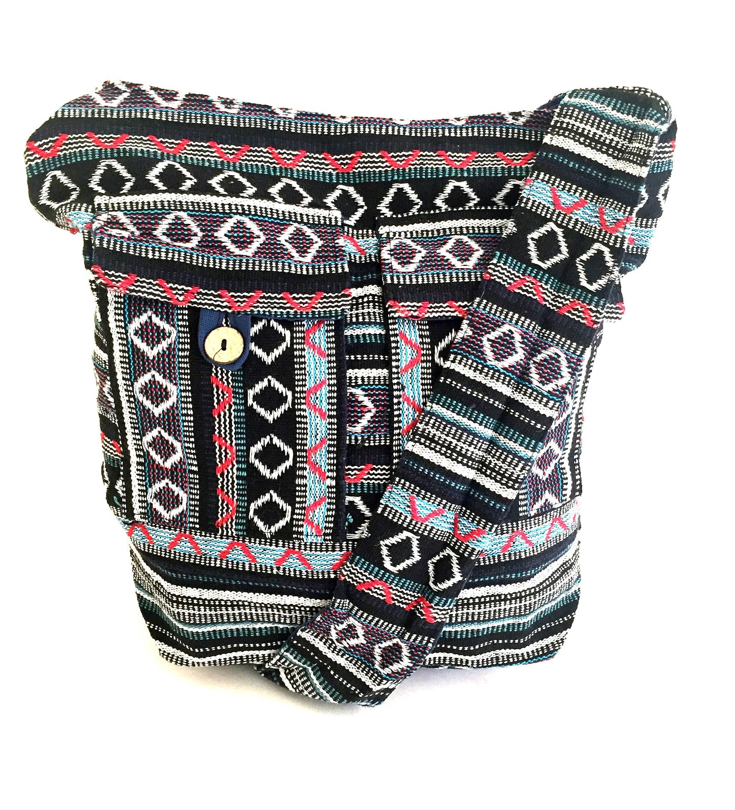 Large Shoulder Tote Bag Boho Hippie Casual Tote Ikat Designs