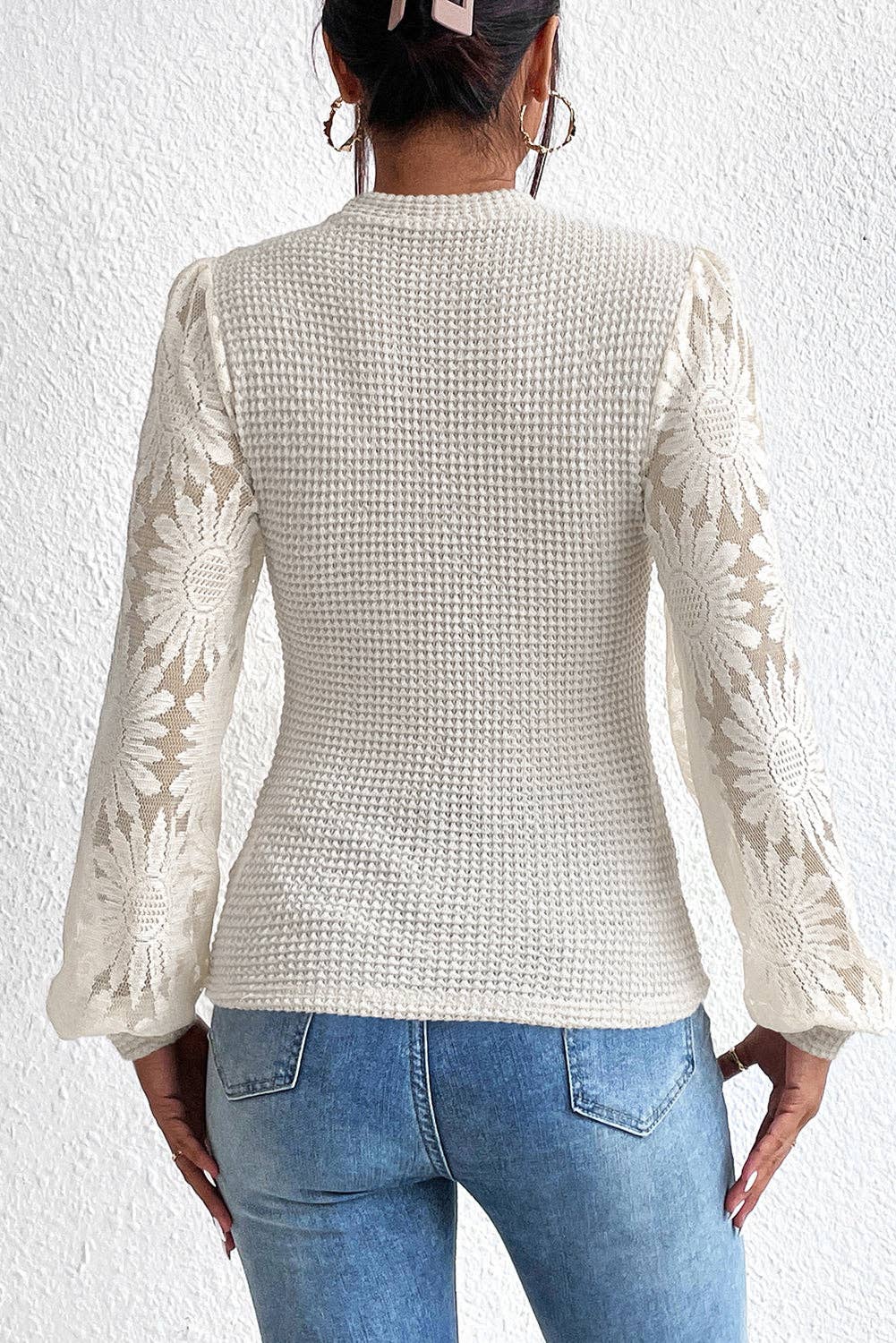 Sunflower Mesh Knit Top