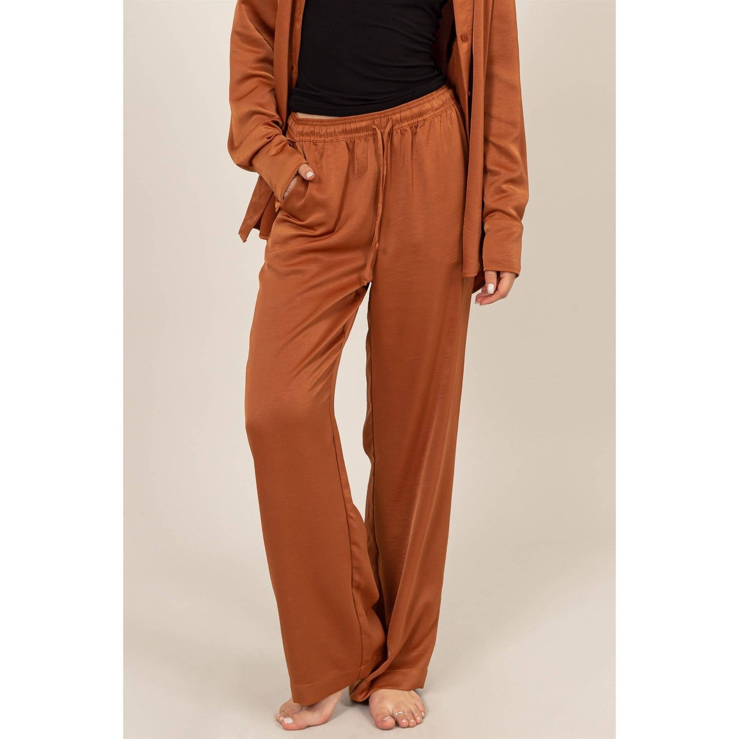 DZ24F305-RELAXED DRAWSTRING WAIST PANTS