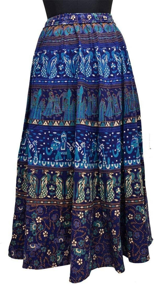 Women's Hippie Bohemian Cotton Mandala Long Maxi Skirt