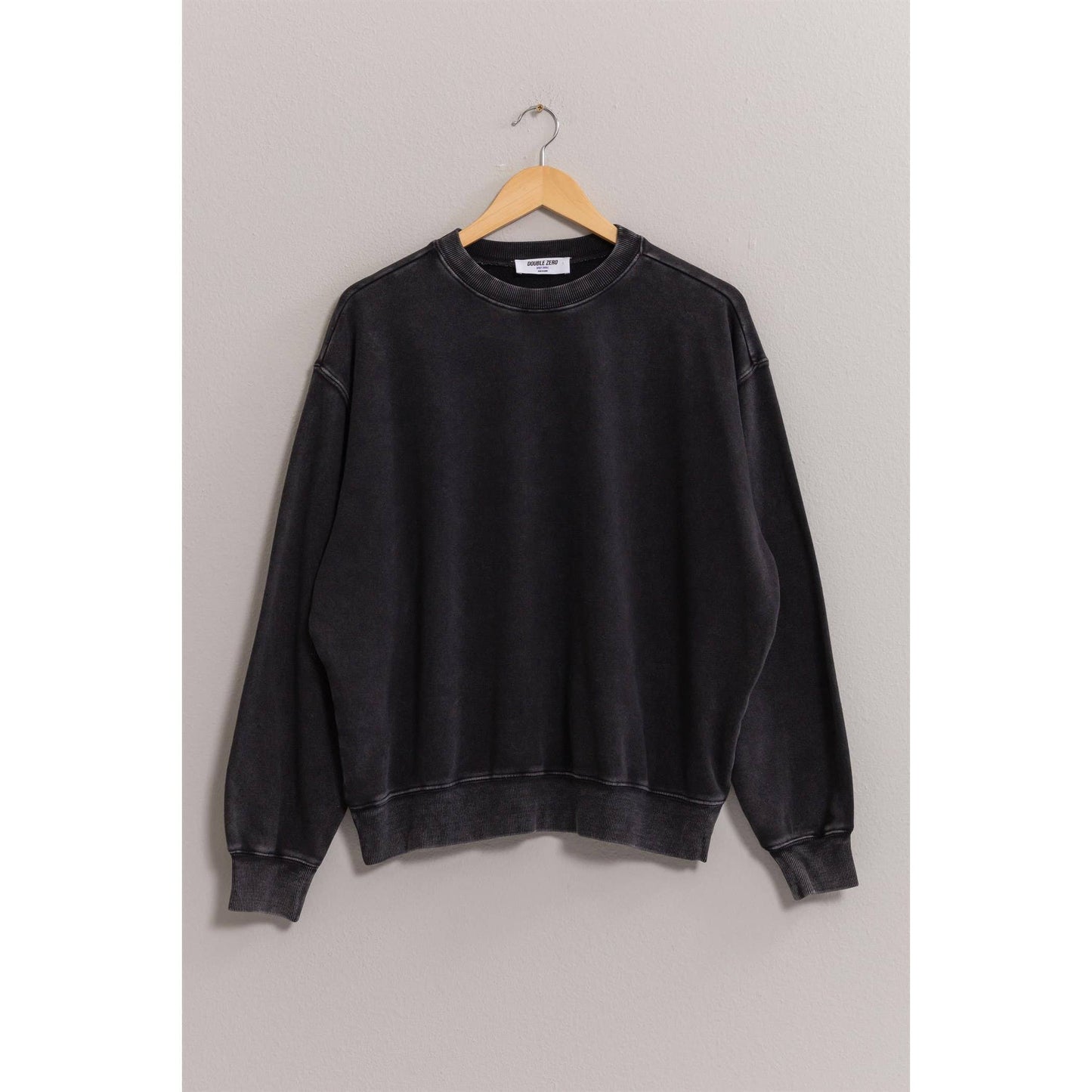 DZ24E438-Drop Shoulders Crew Neck Sweatshirt