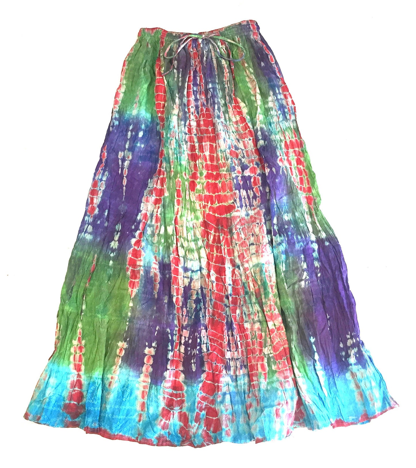 Women's Hippie Bohemian GypsyTie Dye Long Skirt - Assorted