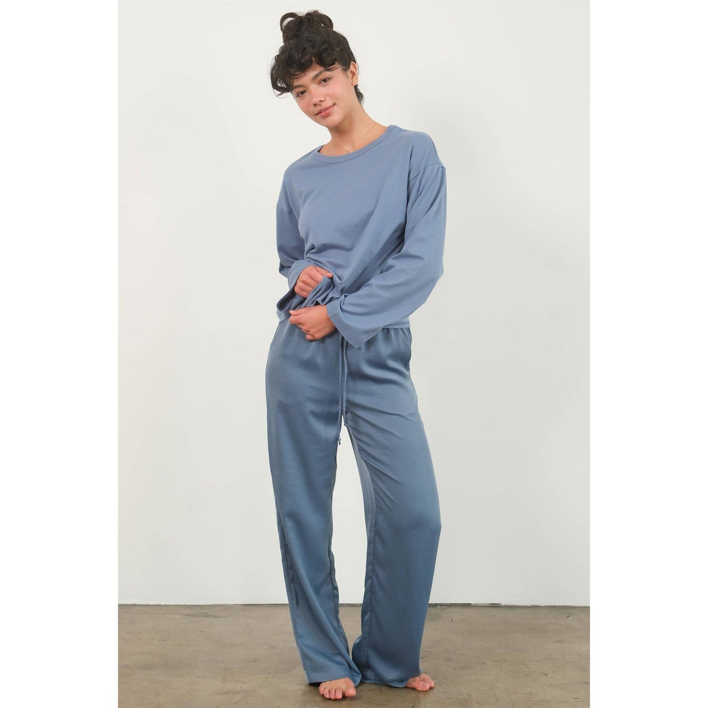 DZ24F305-RELAXED DRAWSTRING WAIST PANTS