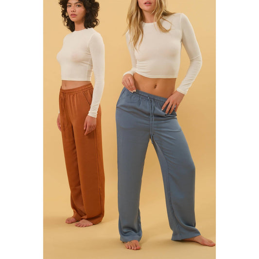 DZ24F305-RELAXED DRAWSTRING WAIST PANTS