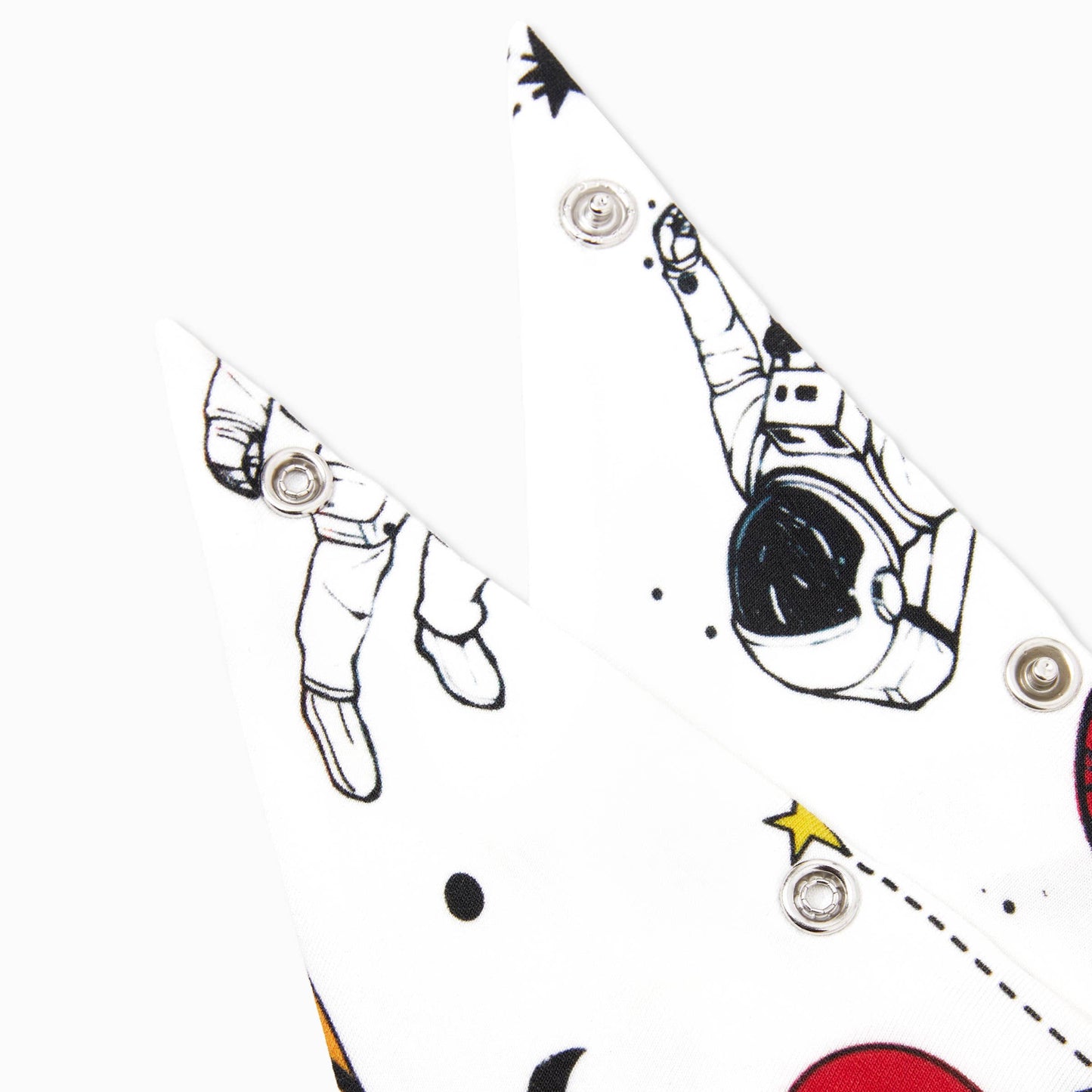 Space Theme Print Short-sleeve Matching Bamboo Pajama Set