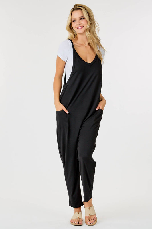 Sleeveless Jumpsuit with Pockets