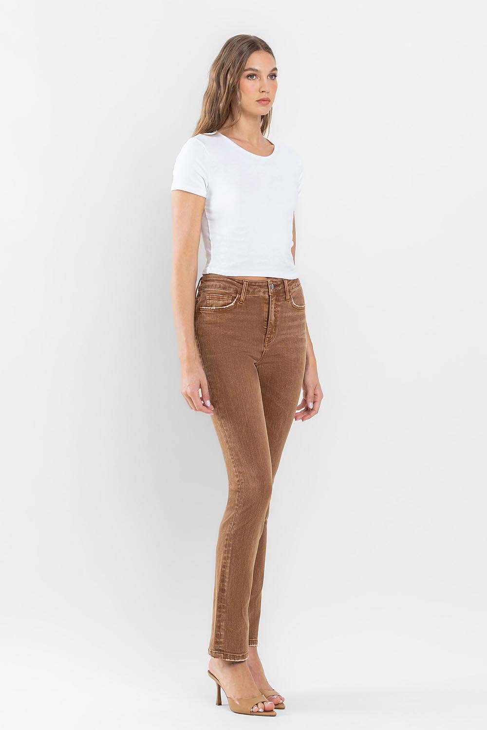 HIGH RISE SLIM STRAIGHT JEANS F5516TOF