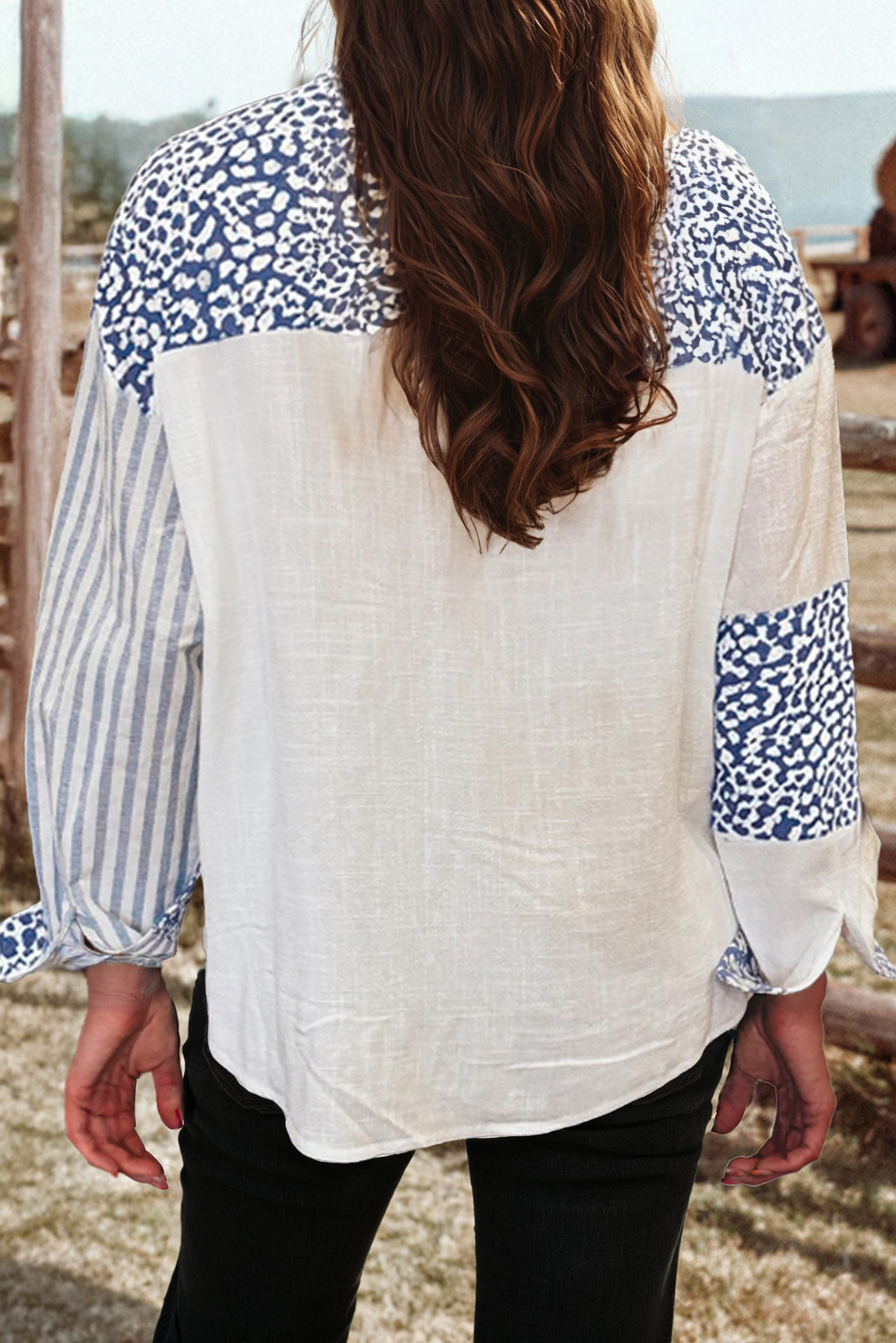 Leopard Striped Western Casual Shirt