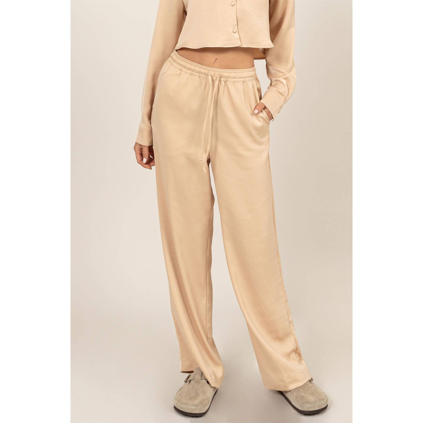 DZ24F305-RELAXED DRAWSTRING WAIST PANTS