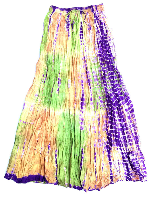 Women's Hippie Bohemian GypsyTie Dye Long Skirt - Assorted