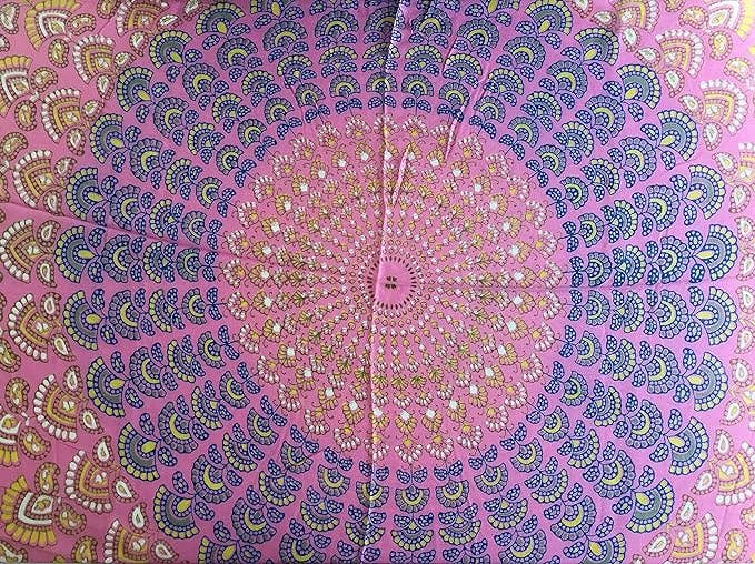 Block Printed Mandala Sarong Beach Cover Up Wrap Blanket