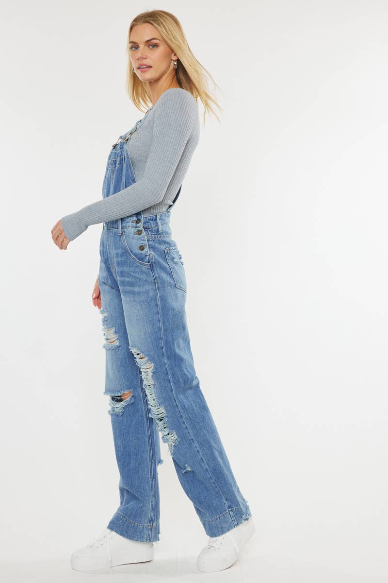 Kancan Overalls Medium Stone Wash
