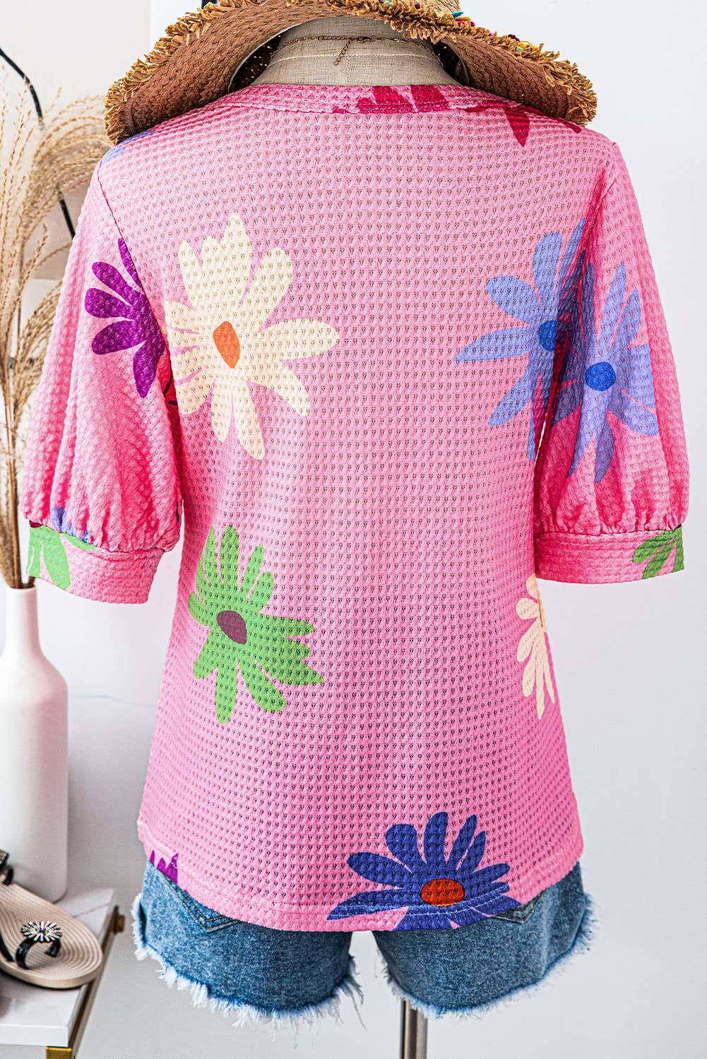 Daisy Delight Waffle Knit Top