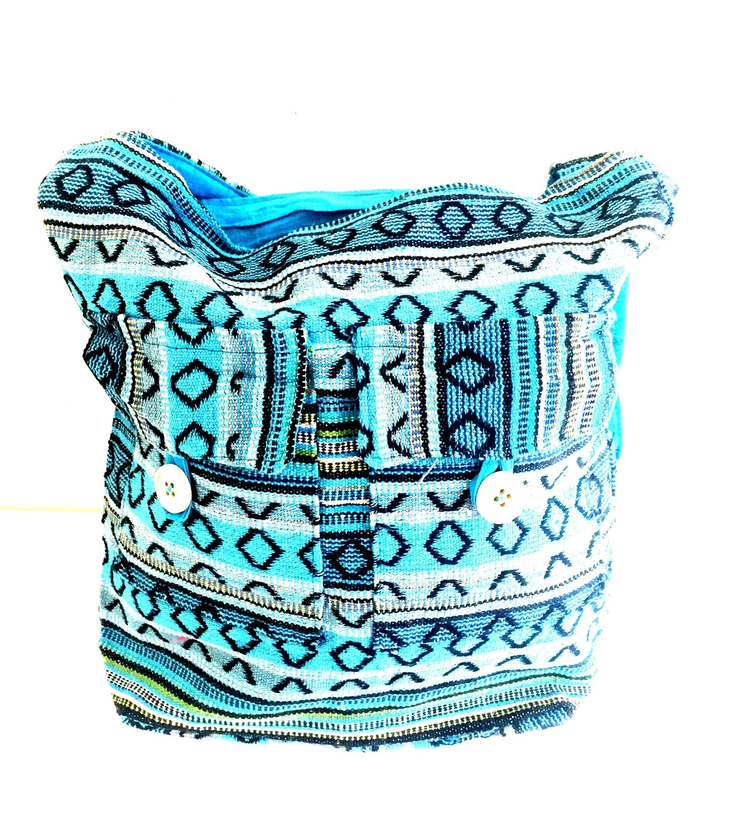 Large Shoulder Tote Bag Boho Hippie Casual Tote Ikat Designs