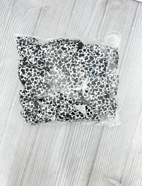 20 Cow Print Hair Bows - 1 Pack