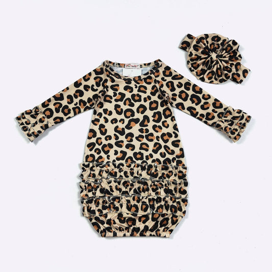 Cheetah Baby Gown