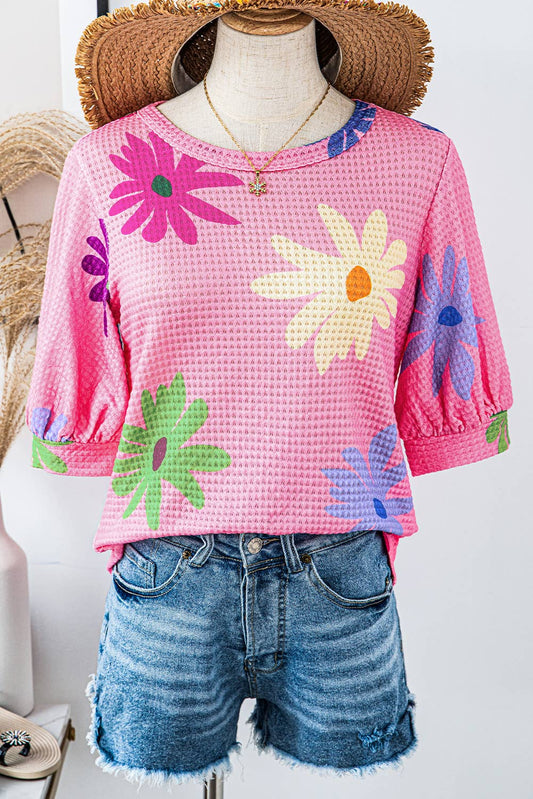 Daisy Delight Waffle Knit Top