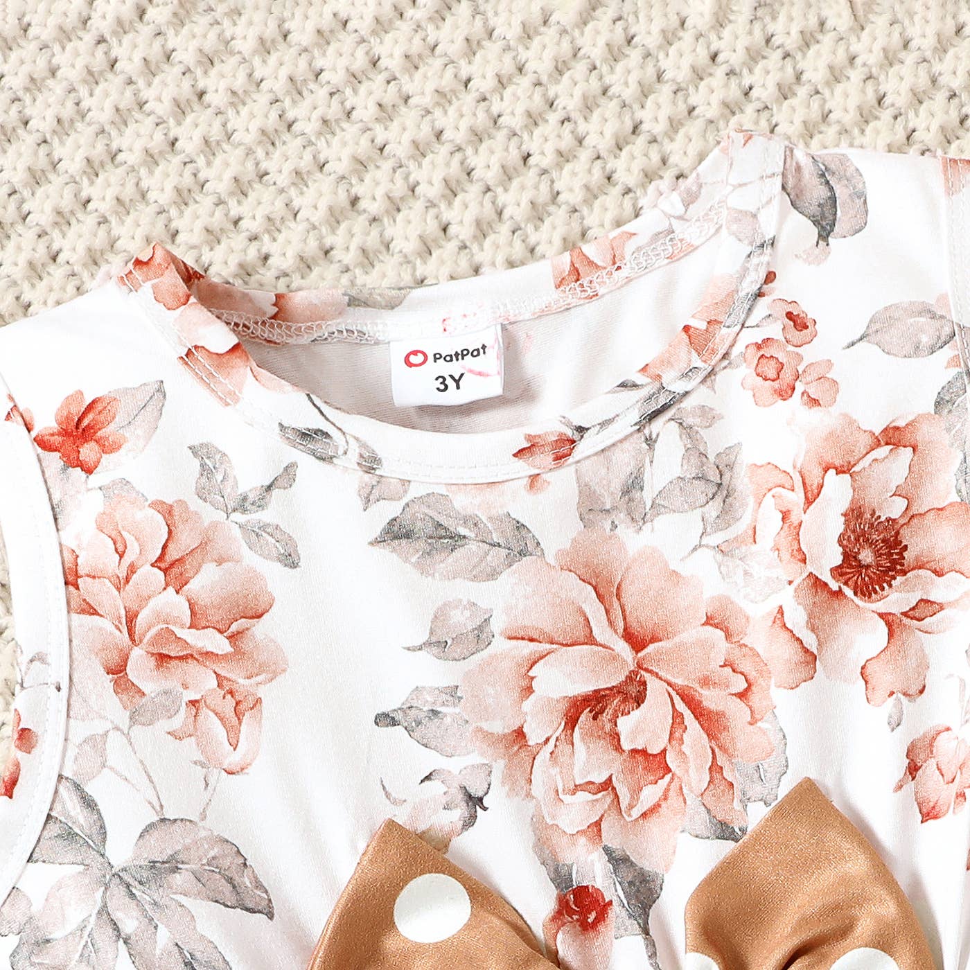 🌸 Toddler Girl Floral Ruffle Top & Polka Dot Leggings Set
