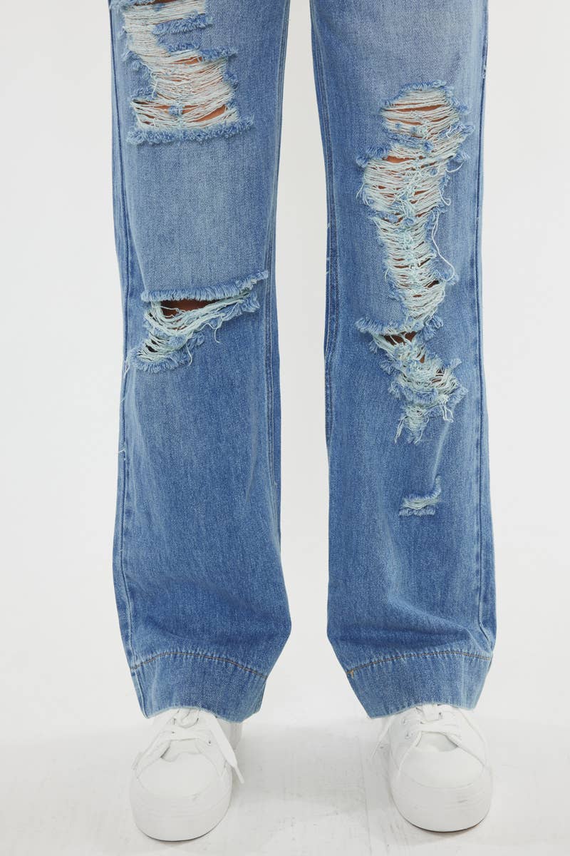 Kancan Overalls Medium Stone Wash