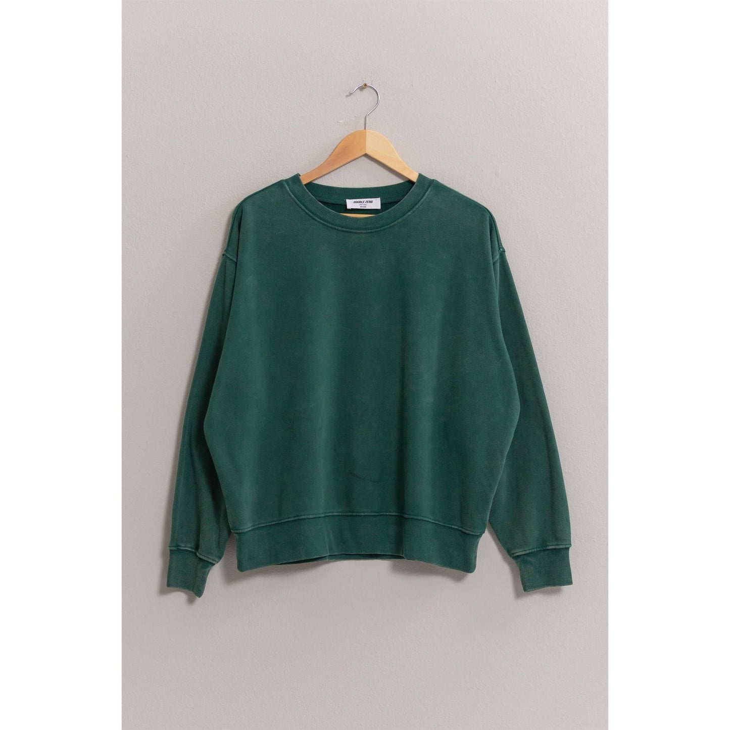 DZ24E438-Drop Shoulders Crew Neck Sweatshirt