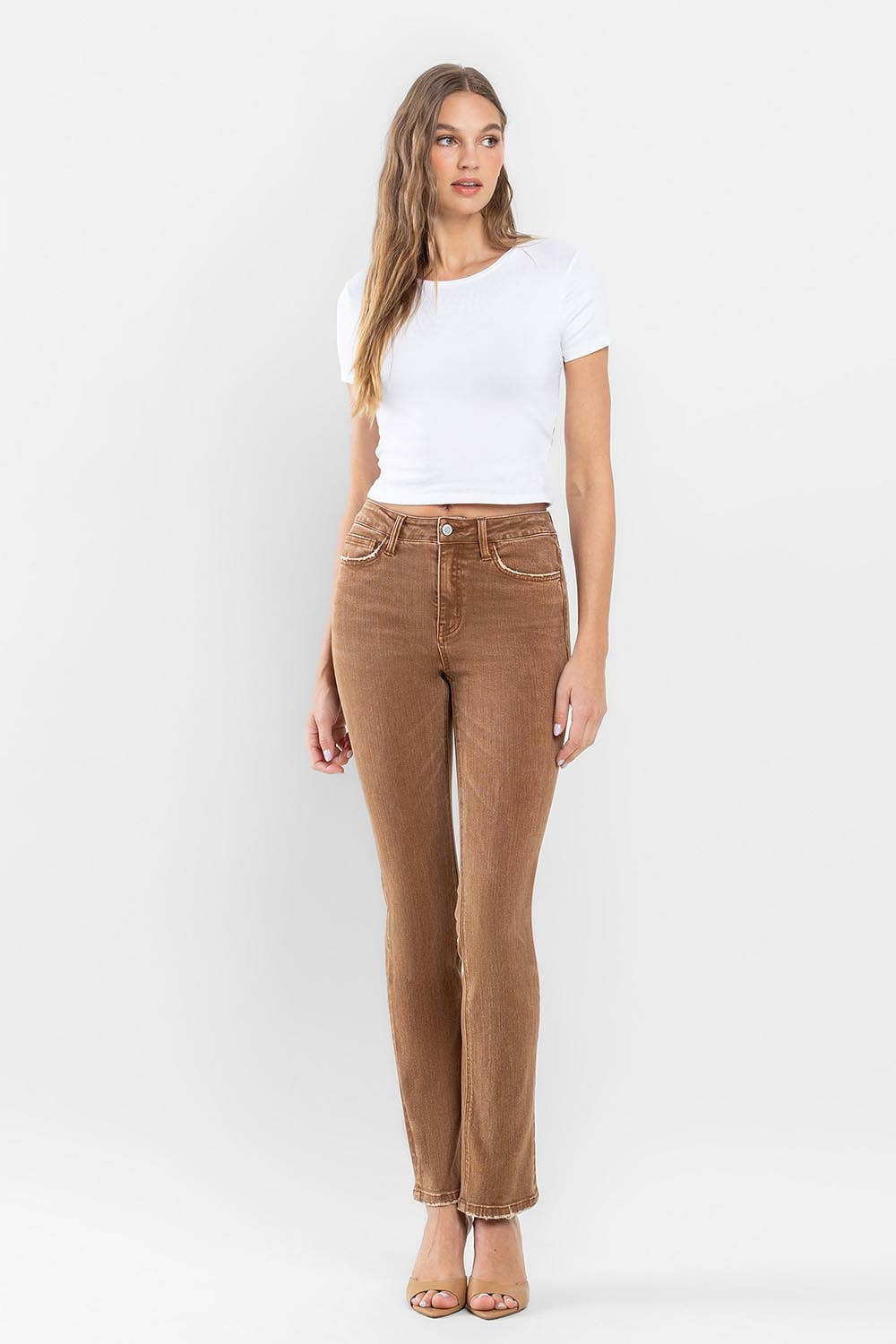 HIGH RISE SLIM STRAIGHT JEANS F5516TOF