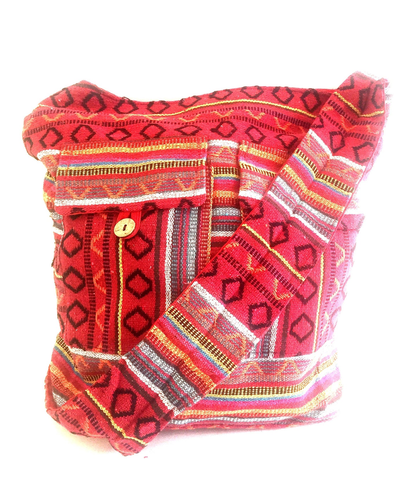 Large Shoulder Tote Bag Boho Hippie Casual Tote Ikat Designs