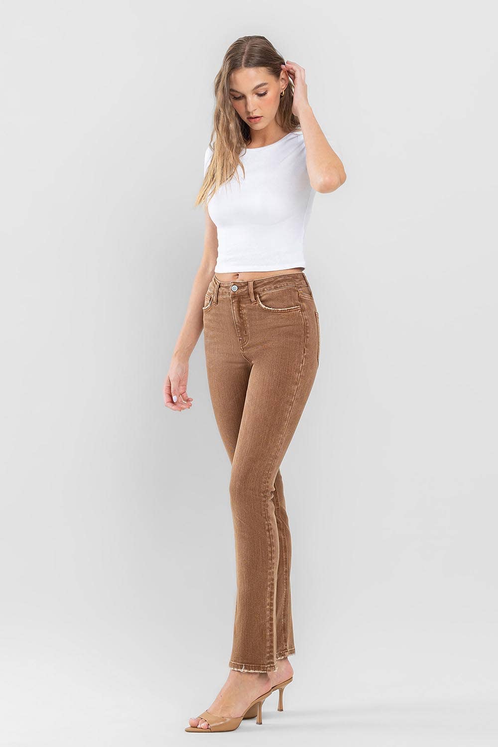 HIGH RISE SLIM STRAIGHT JEANS F5516TOF
