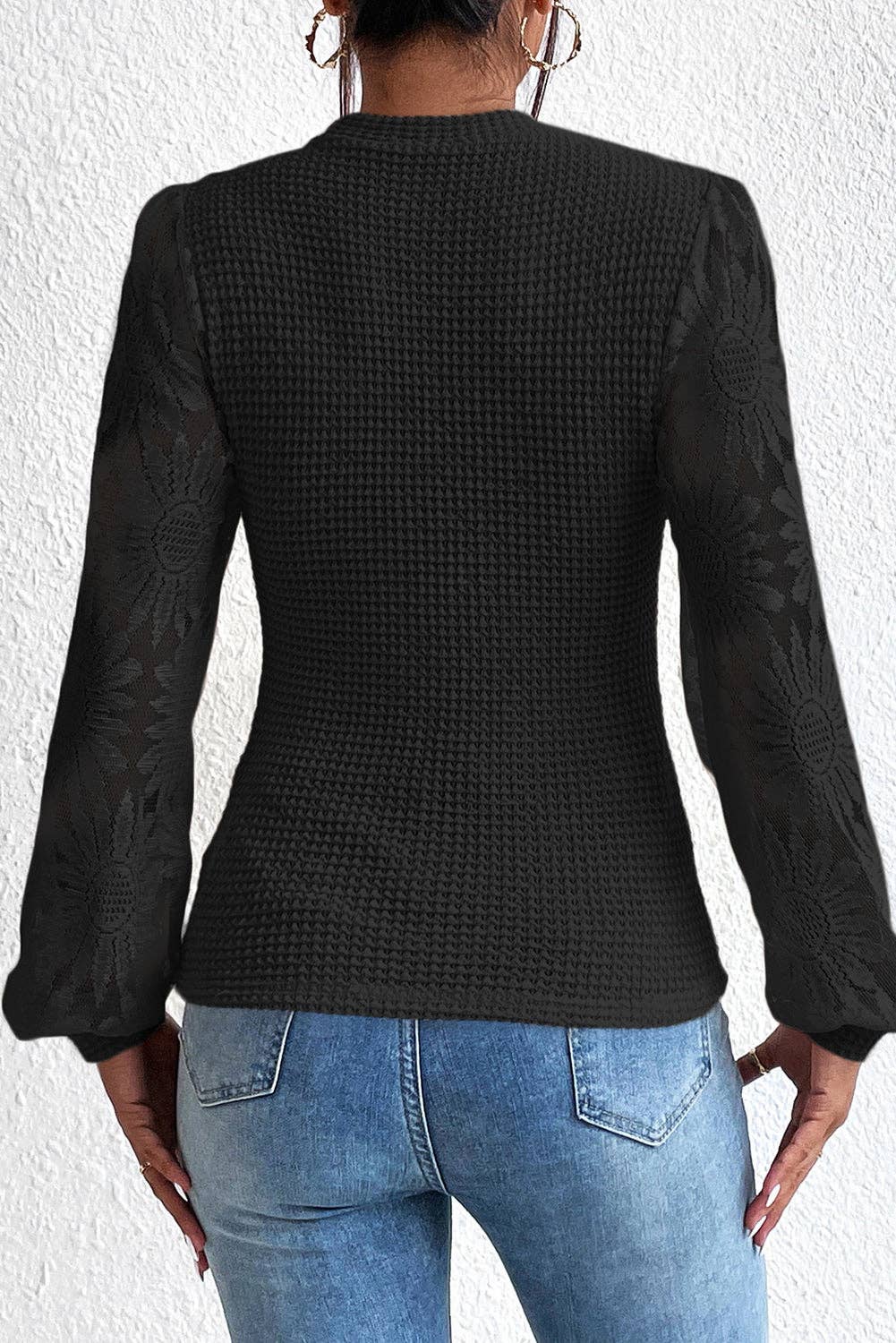 Sunflower Mesh Knit Top