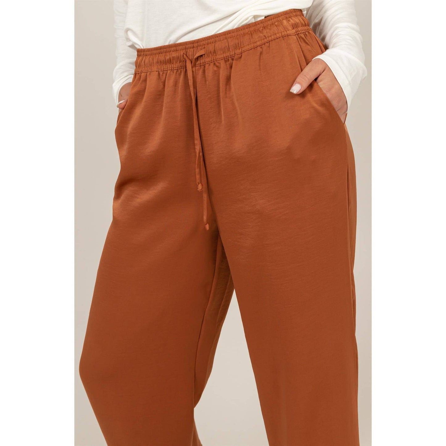 DZ24F305-RELAXED DRAWSTRING WAIST PANTS