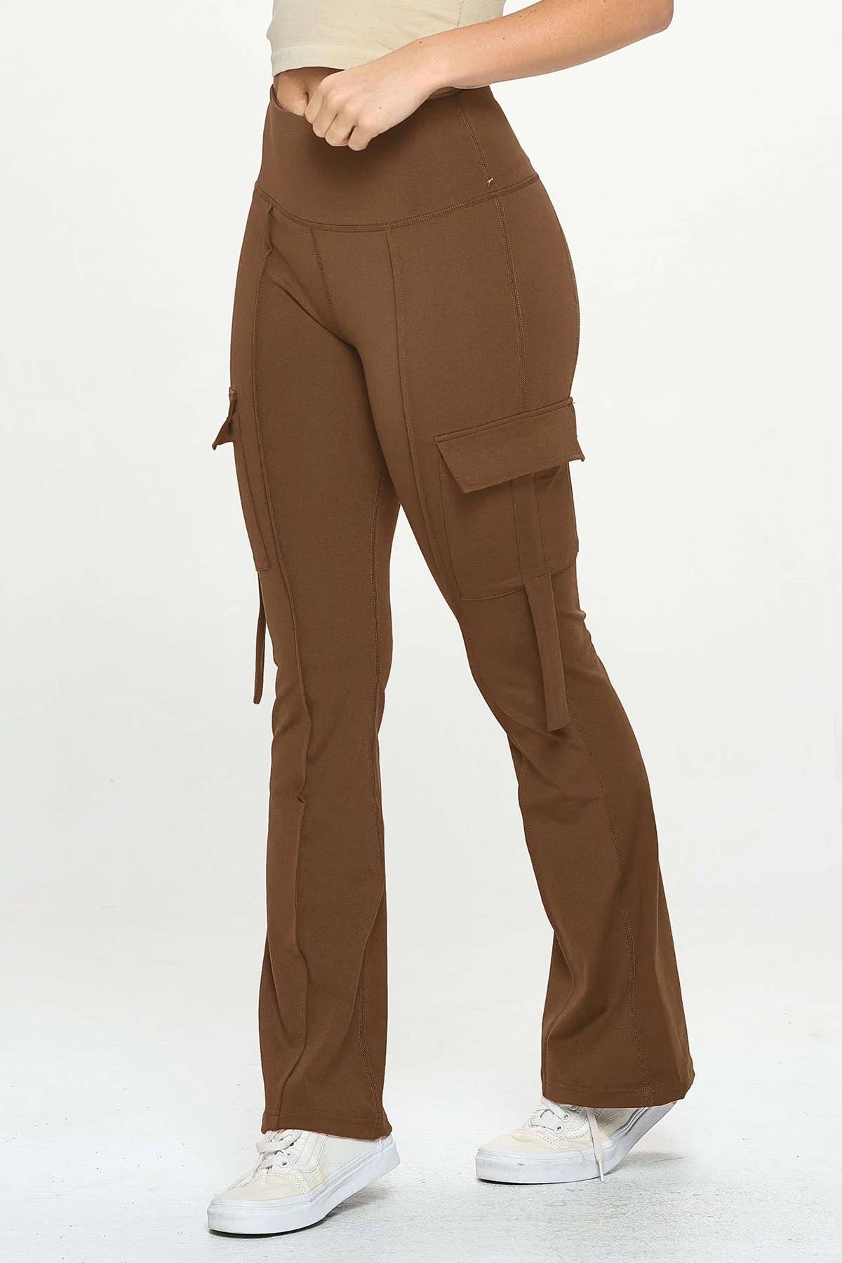 Active wear flare yoga legging cargo pants