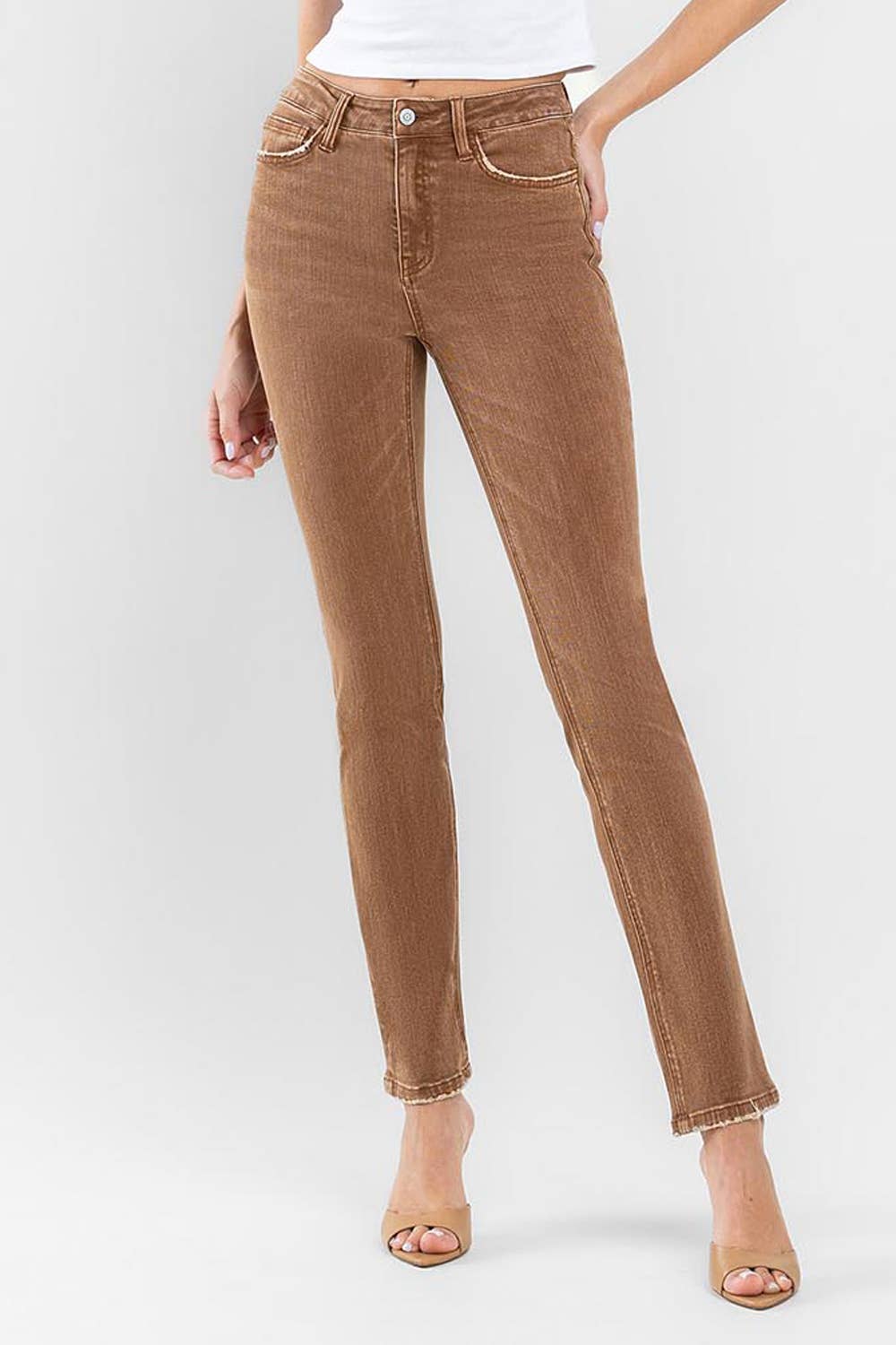 HIGH RISE SLIM STRAIGHT JEANS F5516TOF
