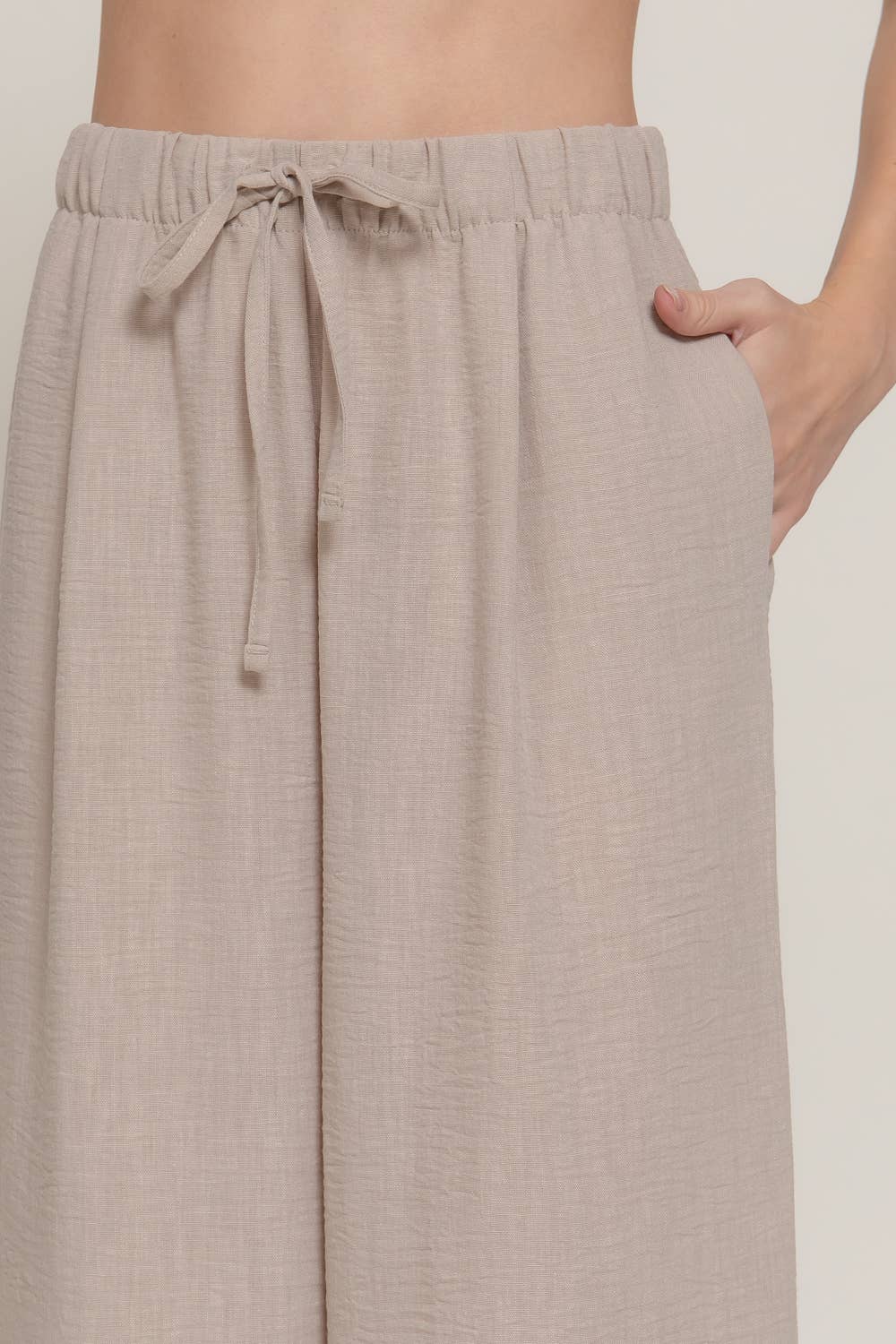 Boho Palazzo Pants in Sand Beige ā Wide-Leg, Lightweight & Effortless