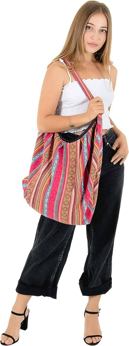 Large Beach Bag Shoulder Tote Bag Boho Hippie Backpack