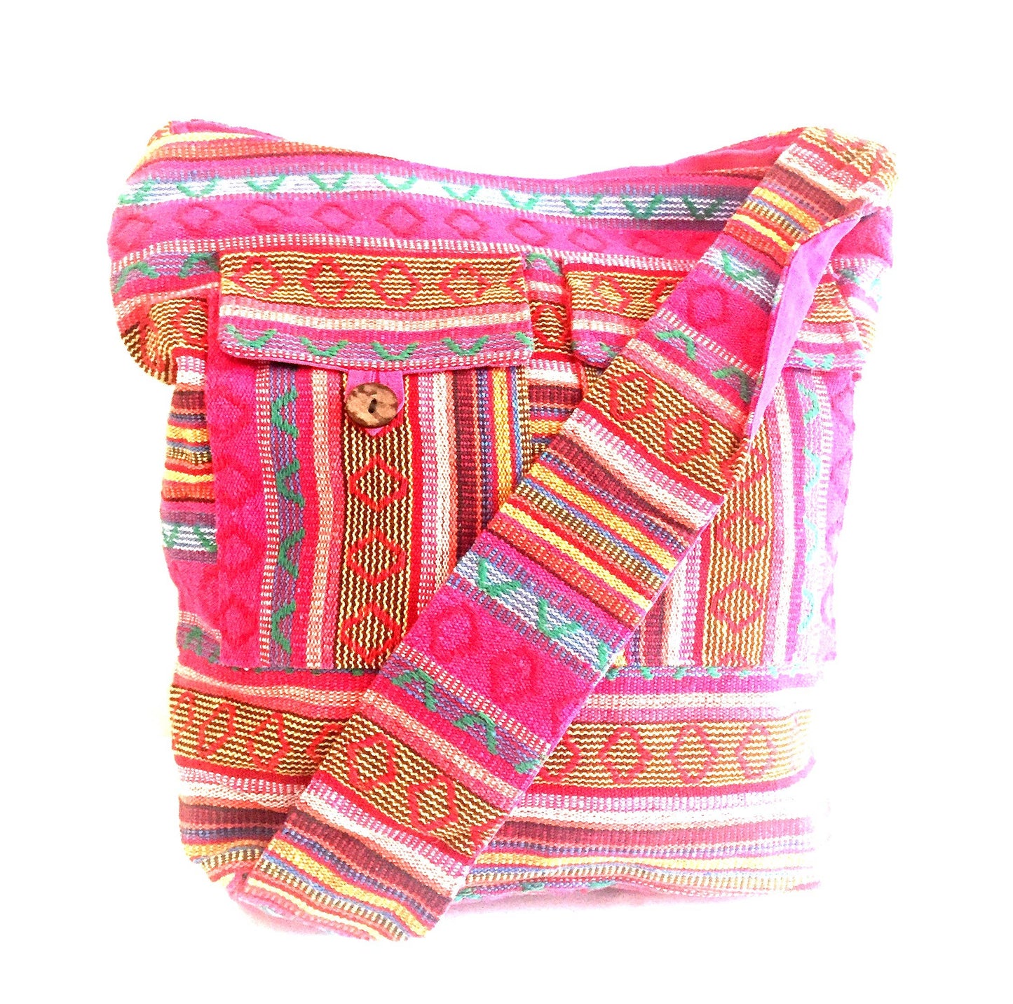 Large Shoulder Tote Bag Boho Hippie Casual Tote Ikat Designs