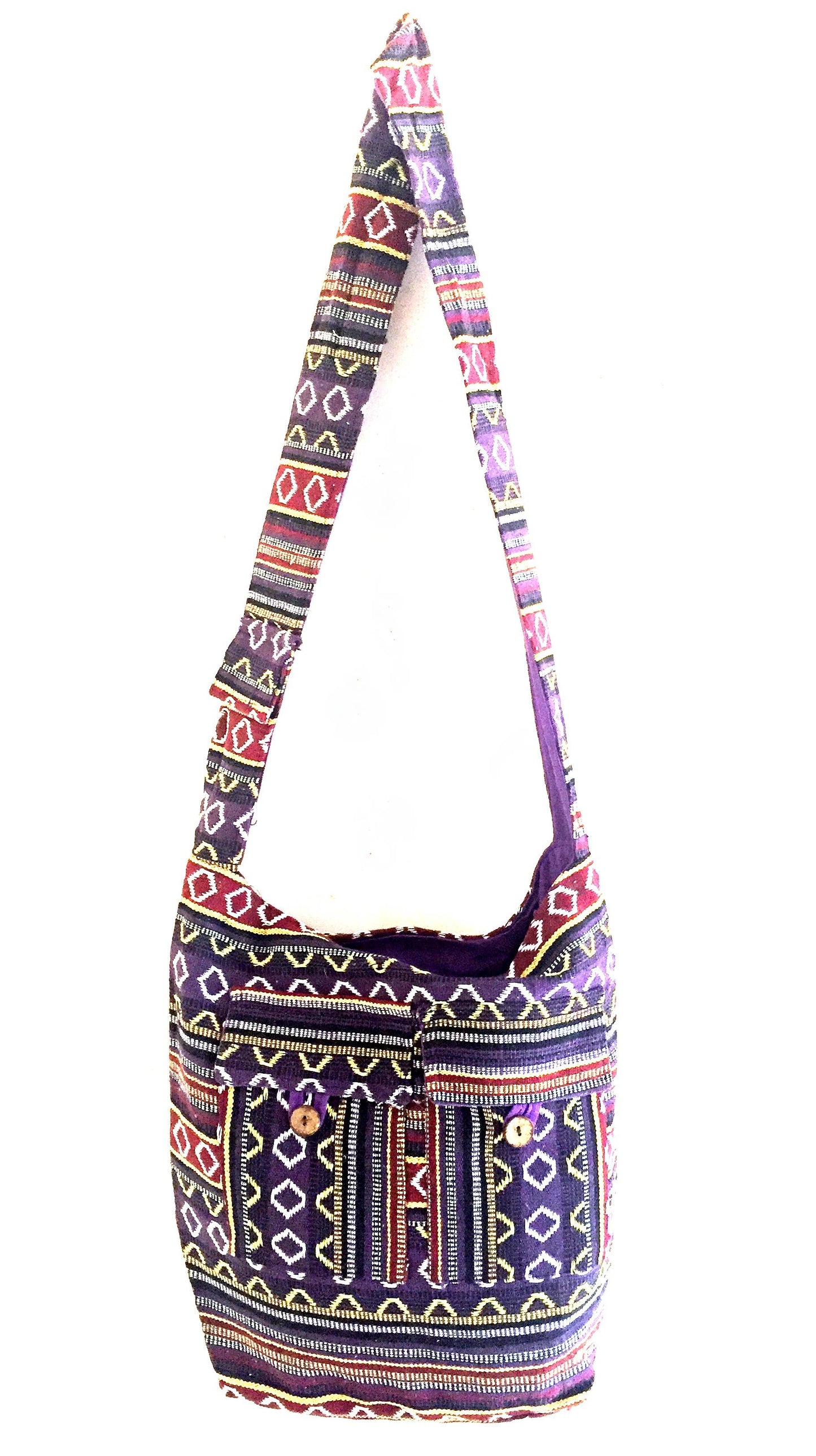 Large Shoulder Tote Bag Boho Hippie Casual Tote Ikat Designs