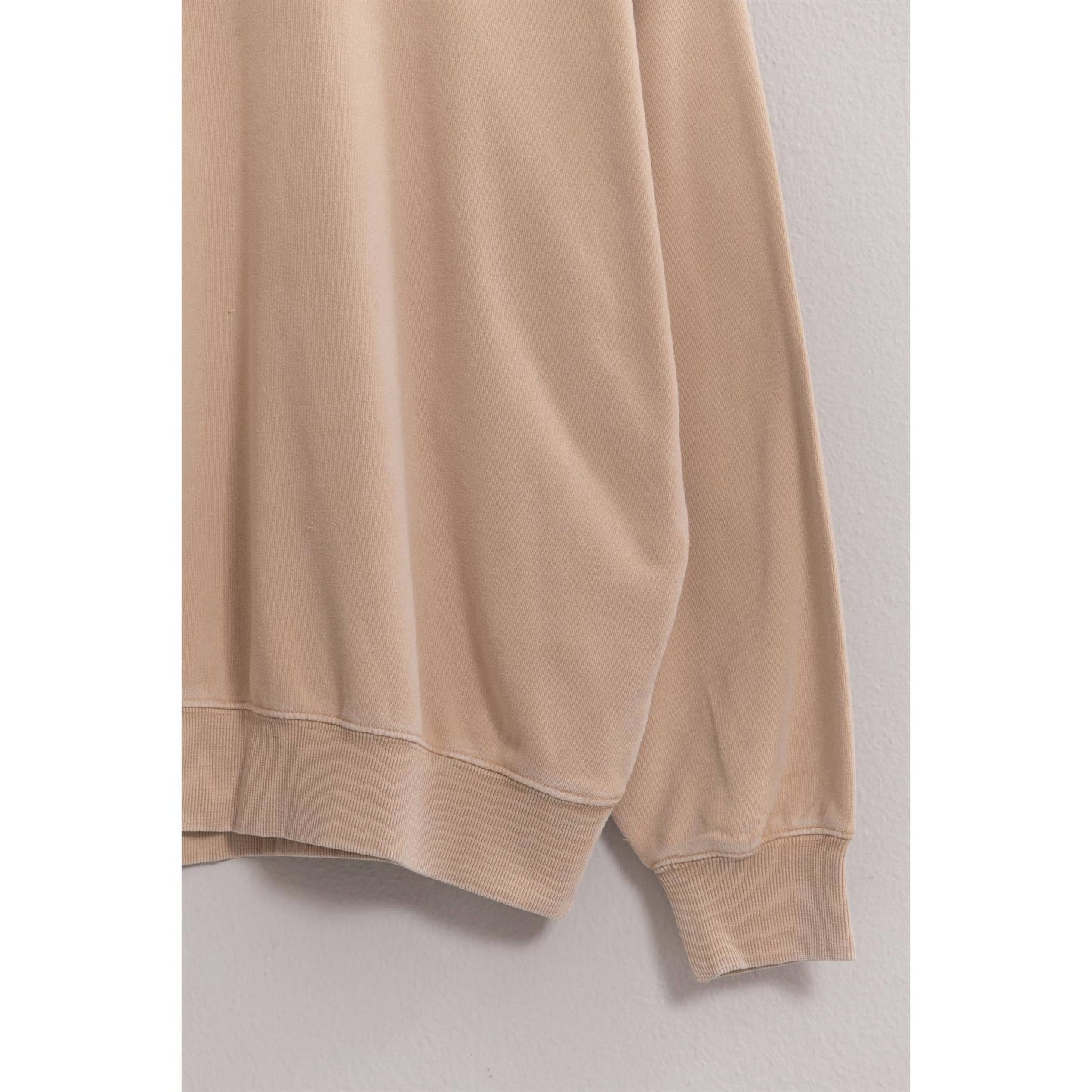 DZ24E438-Drop Shoulders Crew Neck Sweatshirt
