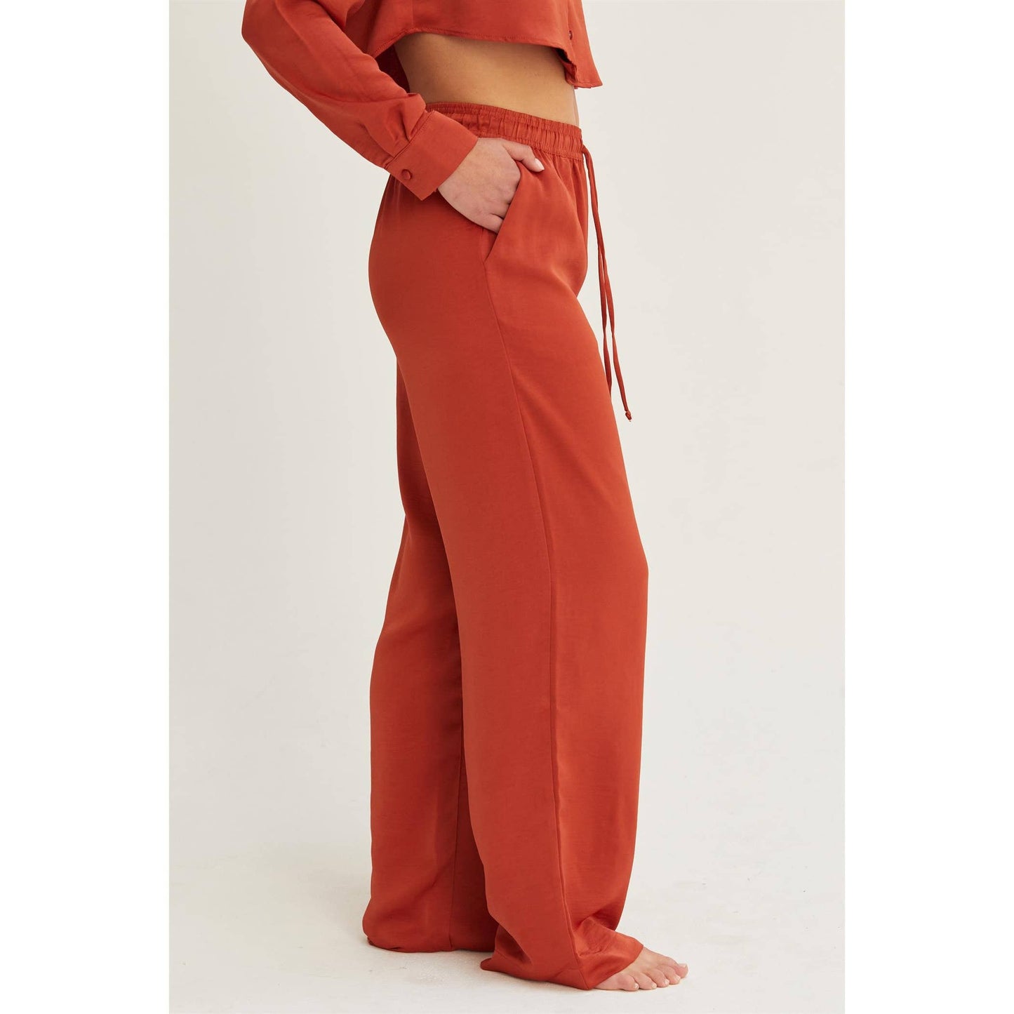 DZ24F305-RELAXED DRAWSTRING WAIST PANTS