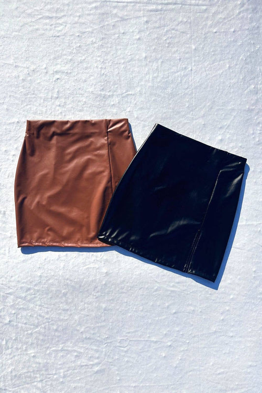 Freeme Faux Leather Mini Skirt