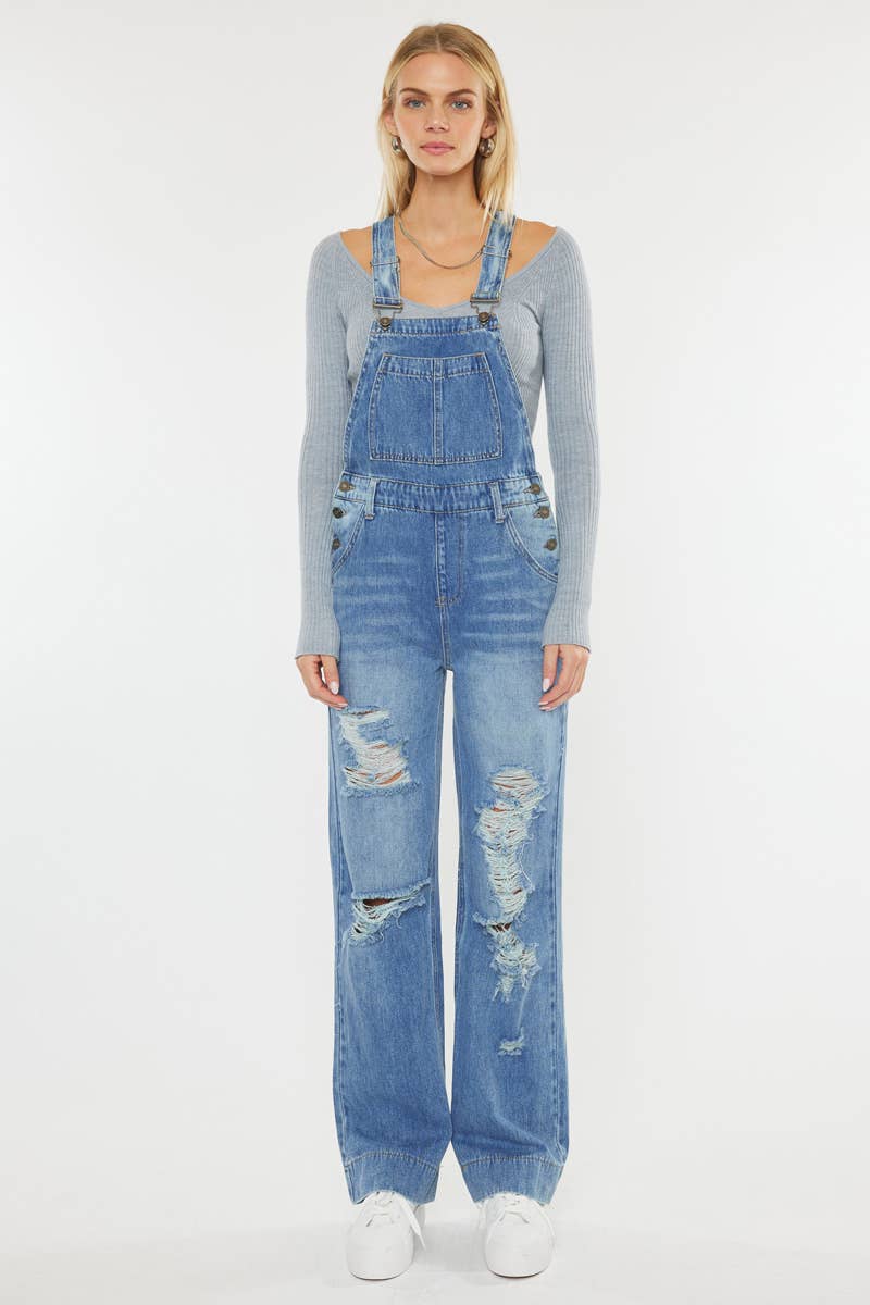 Kancan Overalls Medium Stone Wash
