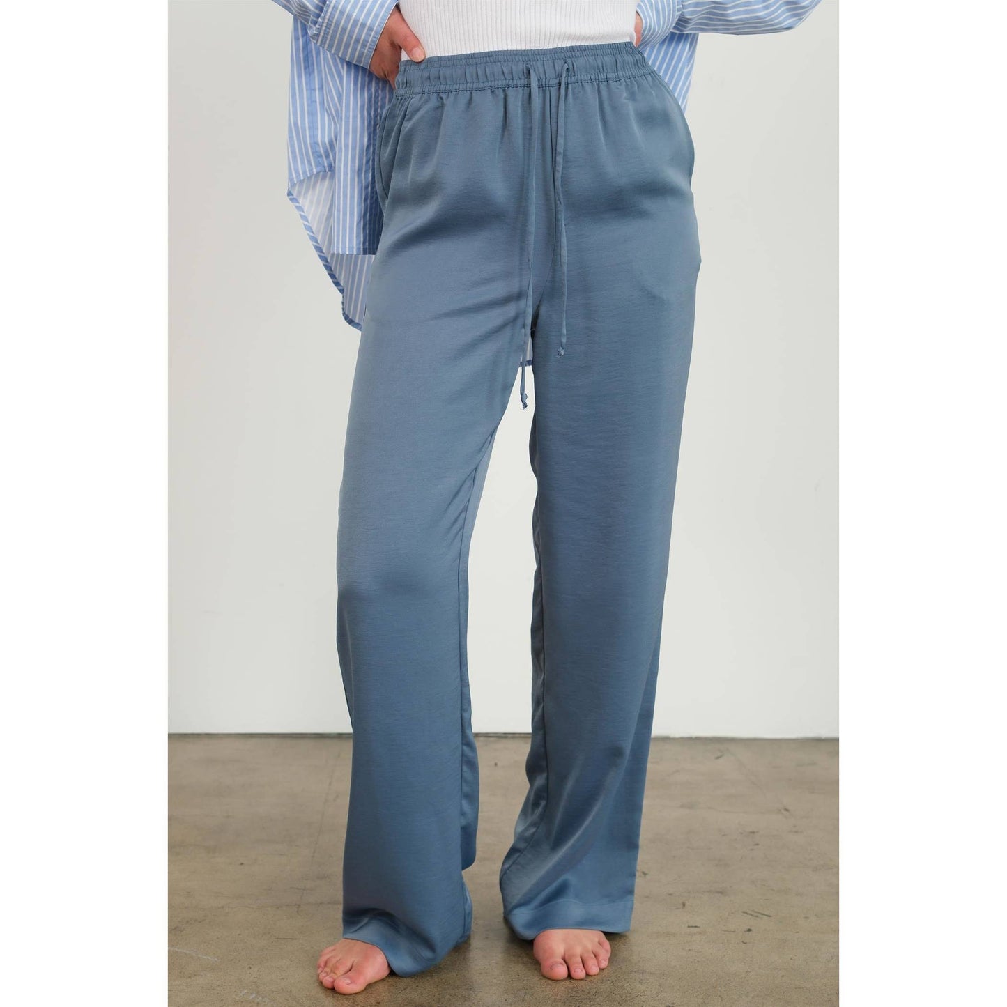 DZ24F305-RELAXED DRAWSTRING WAIST PANTS