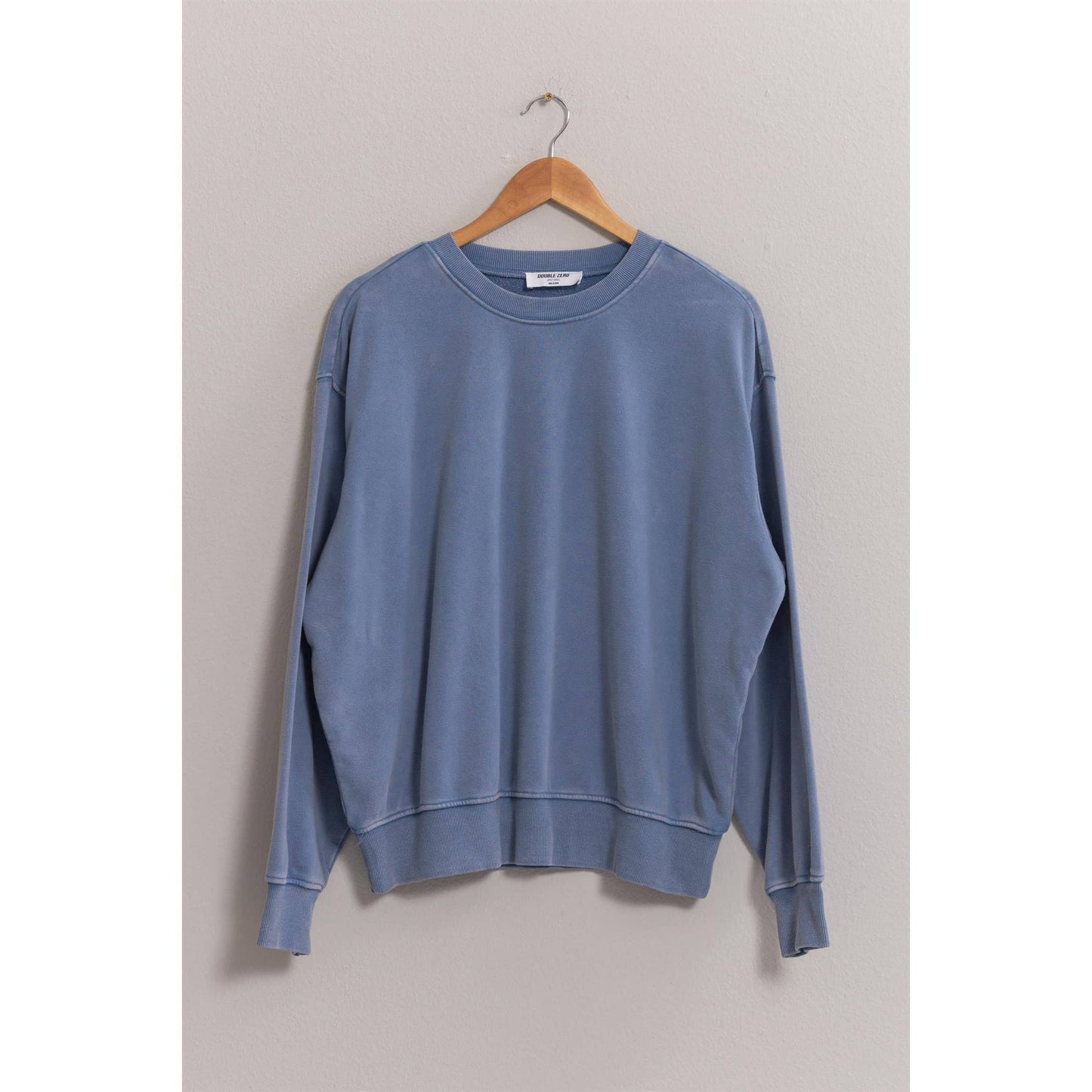 DZ24E438-Drop Shoulders Crew Neck Sweatshirt